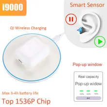 i9000 Tws Smart Sensor Wireless Bluetooth Earphones 1536P PK H1chip i30 i60 i200 i800 i1000 i2000 i5000 TWS