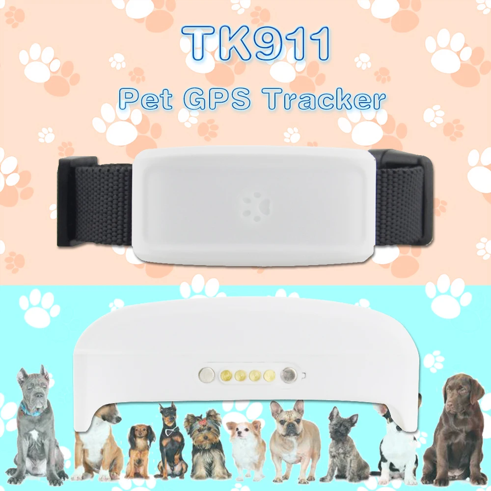 Высококачественный смарт трекер TK911 Mini Pet GSM GPRS GPS со встроенным аккумулятором гео