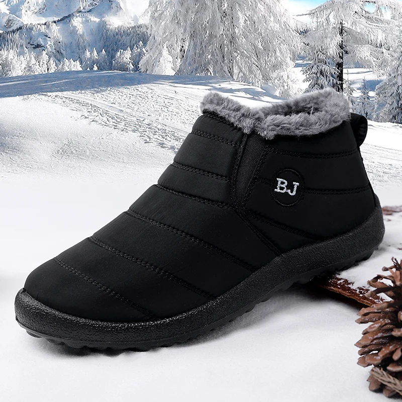 

Men boots Men's Winter Shoes Fashion Snow Boots Shoes Plus Size Winter Sneakers Ankle Men Shoes Winter Boots Black Blue Footwear