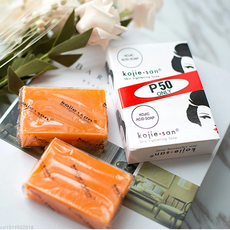 2x 65g Kojic Acid Whitening Soap Handmade Skin Lightening Soap Deep Cleaning Shrink Pore Brighten Skin