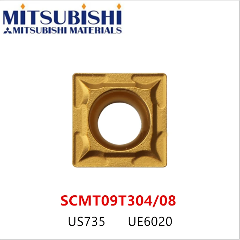 Mitsubishi SCMT09T304 US735 SCMT09T308 UE6020 карбидные вставки для токарного инструмента держатель токарный станок резак SCMT нержавеющая сталь машина