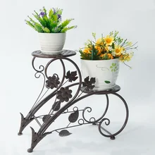 

European Style Flower Pot Rack Net Red Iron Indoor Multi Meat Base Balcony