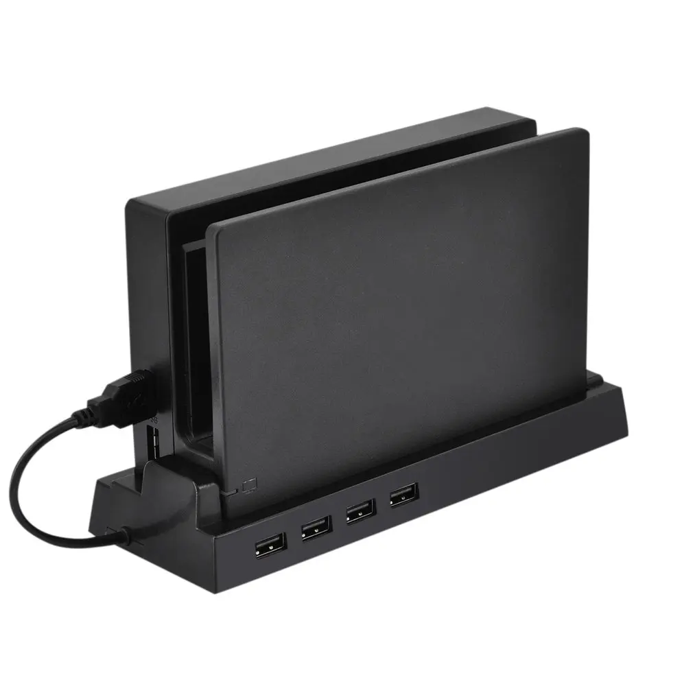 Портативный 4-Порты и разъёмы USB 2,0 Узловая док-станция для N-стойка-переключатель HUB концентратор базы Стенд игры аксессуары легко носить с