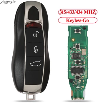 

Jingyuqin 5pcs Remote Keyless-Go Smart Car Key 315/433/434MHz For Porsche Panamera Macan 911 918 Spyder Cayenne Optional 4BTN