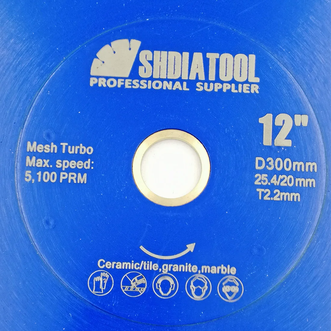 SHDIATOOL 1 шт. диаметр 1" /300 мм Горячая прессованная Спеченная X сетка турбо алмазная пила круглое колесо режущий диск мраморная плитка керамика