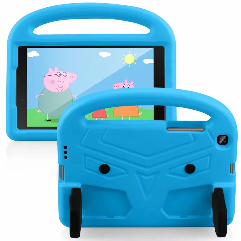 blue Для samsung Galaxy Tab A 8," дюймов планшет SM-T290 T295 SM-T297 чехол противоударный Воробей узор ручка подставка EVA детский чехол - Цвет: blue