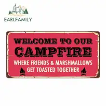 ^#Cheap EARLFAMILY 13cm x 6.6cm for Welcome To Our Campfire Sign Funny Car Stickers Vinyl Graphics JDM RV VAN Fine Decal Car Accessories ^#Cheap EARLFAMILY 13cm x 6.6cm for Welcome To Our Campfire Sign Funny Car Stickers Vinyl Graphics JDM RV VAN Fine Decal Car Accessories