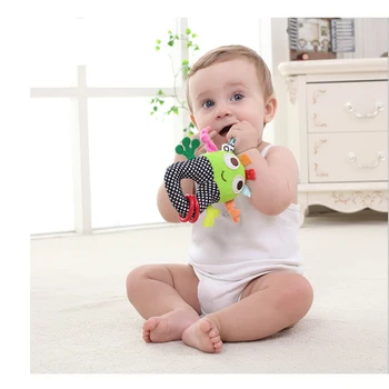 

Baby Infant Plush Rattle Stuffed Toy Hand Grasp Teethers Cute Animal Handbell Ring Newborns Early Development Boys Girls Gift