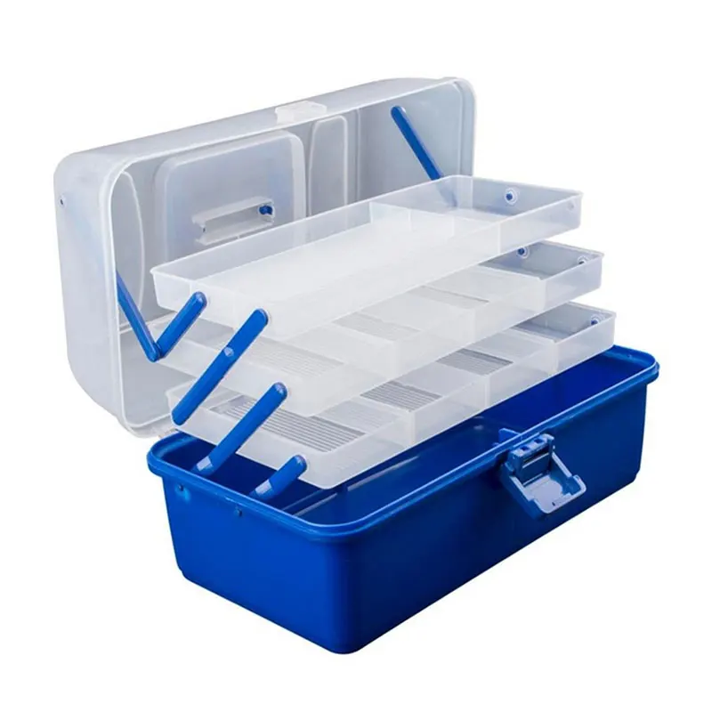 

3 Layers Waterproof Portable Fishing Storage Case Tackle Box Plastic Equipment Fish Lure