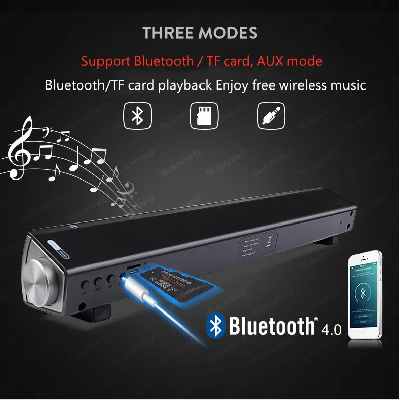 Пульт дистанционного управления Компьютерная Колонка Bluetooth беспроводная звуковая панель домашний кинотеатр музыкальный динамик для ТВ usb-громкоговоритель Caixa De Som F4080