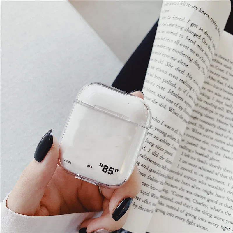 Крутая уличная bluetooth-гарнитура, пластиковый чехол для Airpods 1 2, роскошные прозрачные аксессуары, чехол для наушников, белая сумка
