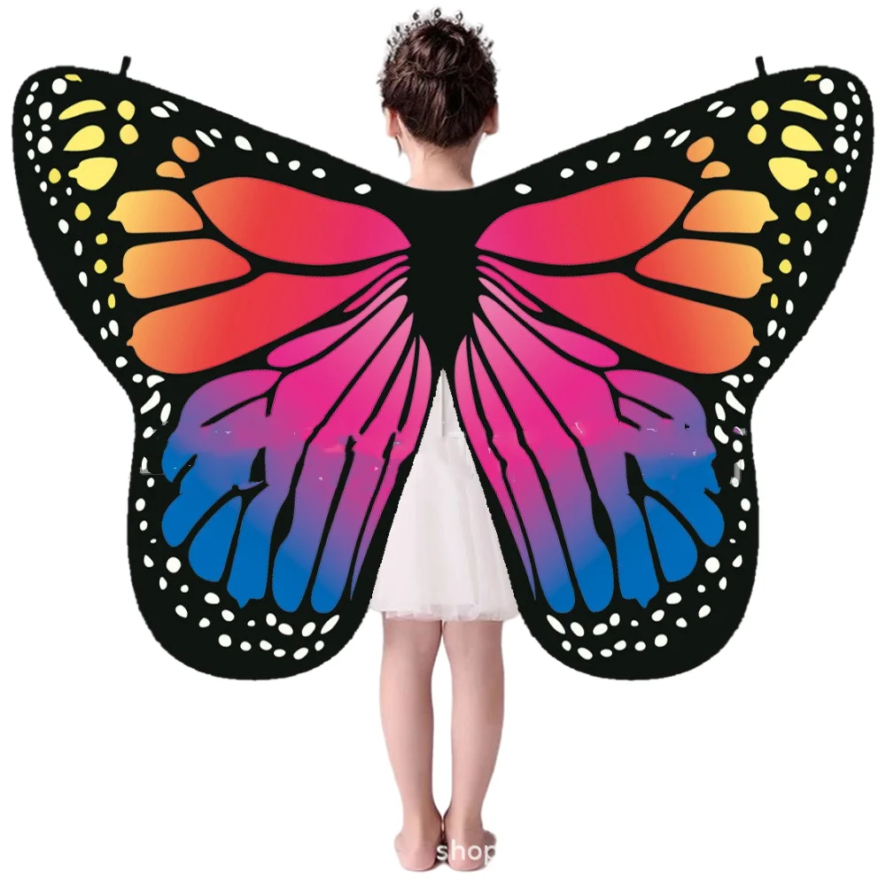 Spooktacular Creations Ensemble d'ailes de papillon monarque arc-en-ciel pour femme - Costume adulte avec ailes de fée pour Halloween
