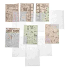

8 Bags Retro Style Material Paper Scrapbook Backing Paper DIY Background Paper