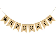 Европа и Америка стиль Хэллоуин вечерние украшения Висячие Флаг Баннер жуткий паук белье Ласточка Хвост флаг