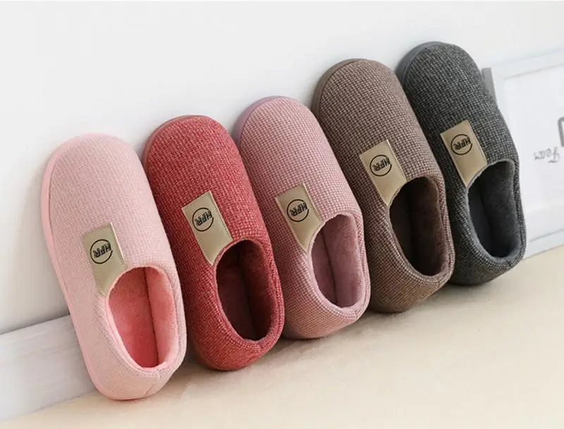 Winter Warm Shoes Woman Men Indoor Slippers Soft Plush Lovers Home Floor Slipper Anti-slip Ladies Bedroom Slides SH08212