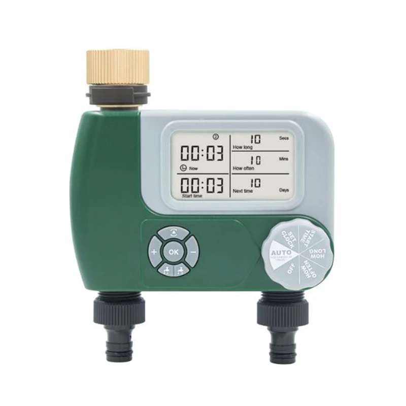 

Digital Hose Faucet Timer Outdoor Automatic Watering Sprinkler System Irrigation Controller with 2 Outlet