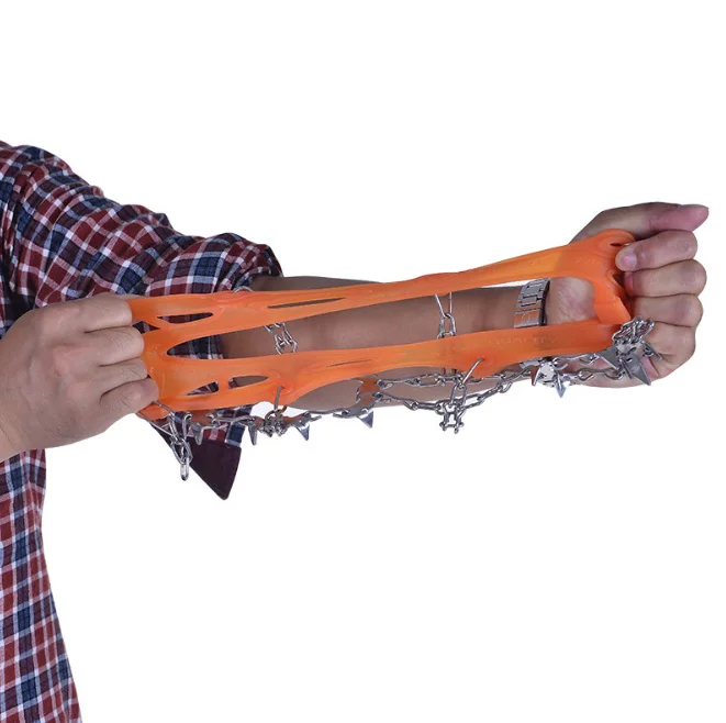 1 Pair 19 Teeth crampons Non-slip Ice Snow Climbing Anti-slip Shoe Covers Spike Cleats Crampons Anti-slip Overshoes Lsize