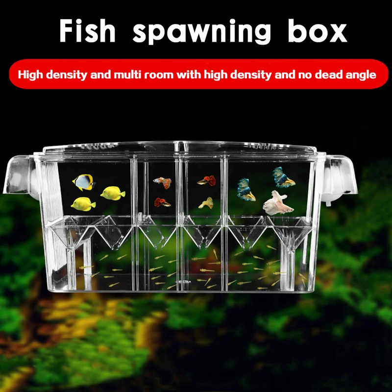 4 Rooms High Clear Fish Breeding Box Acrylic Aquarium Breeder Box