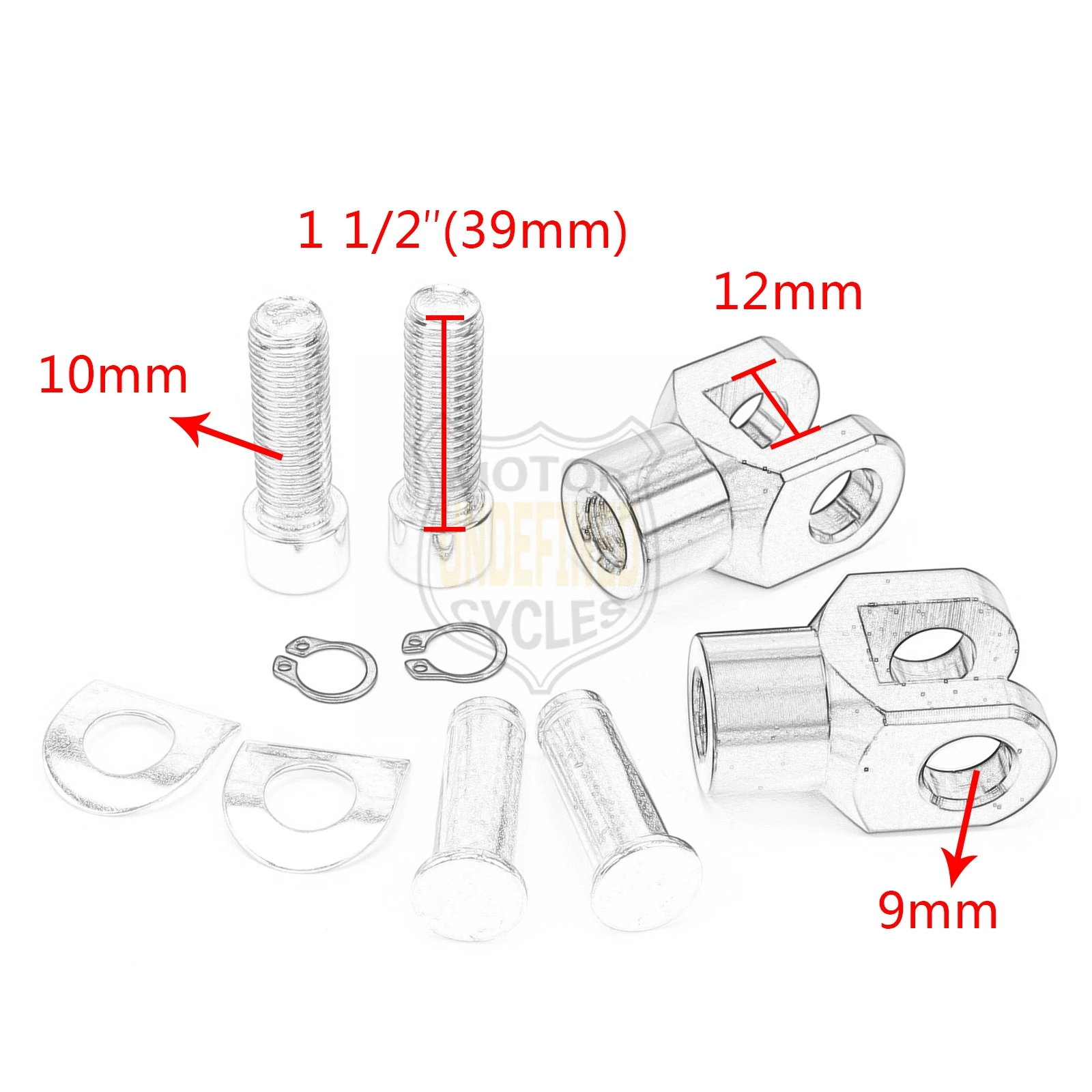 Мотоцикл хромированный ножной Peg Clevis Набор для Harley Honda Yamaha Suzuki Универсальный Footpeg подставка для ног Clevis крепление w/оборудование 29 мм