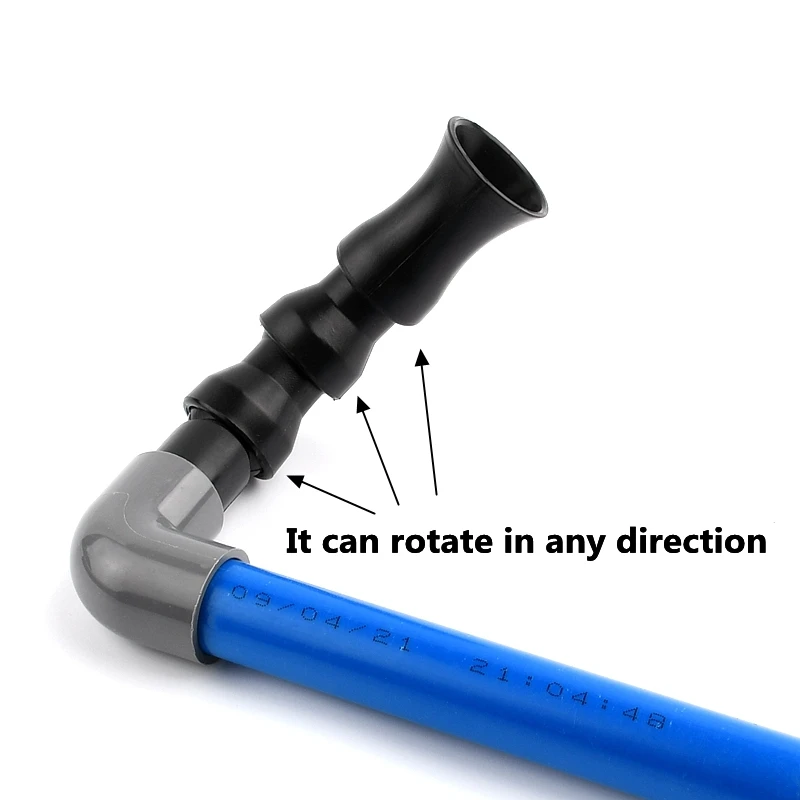 360Degree Adjustable Nozzle Water Outlet Pipe Water Flow Nozzle Duckbill Duck Horn Trumpet Mouth Style for Aquarium Filter Pump