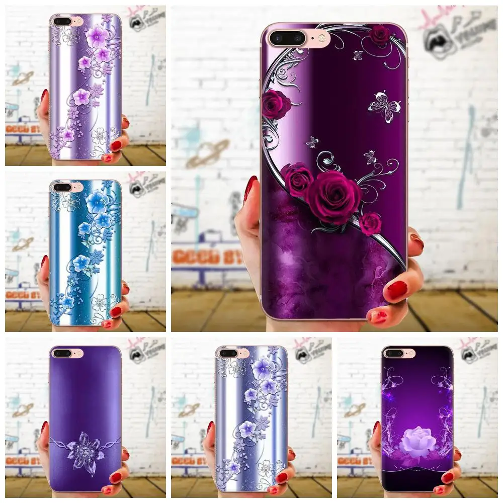 Мягкий цветочный узор из ТПУ со стразами для Huawei Honor Mate Nova Note 20 20s 30 5 5I 5T 6 7I 7C 8A 8X 9X 10