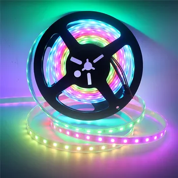 

DC12V 5M WS2811 LED pixel strip light RGB Full color 5050 Led strip ribbon flexible Addressable Digital LED tape 1 Ic Control 3