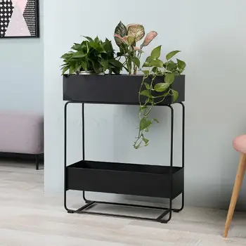 

Nordic Simple Floating Window Flower Frame Wrought Iron Living Room Indoor Floor Flower Pot Shelf Balcony Fleshy Flower Rack She