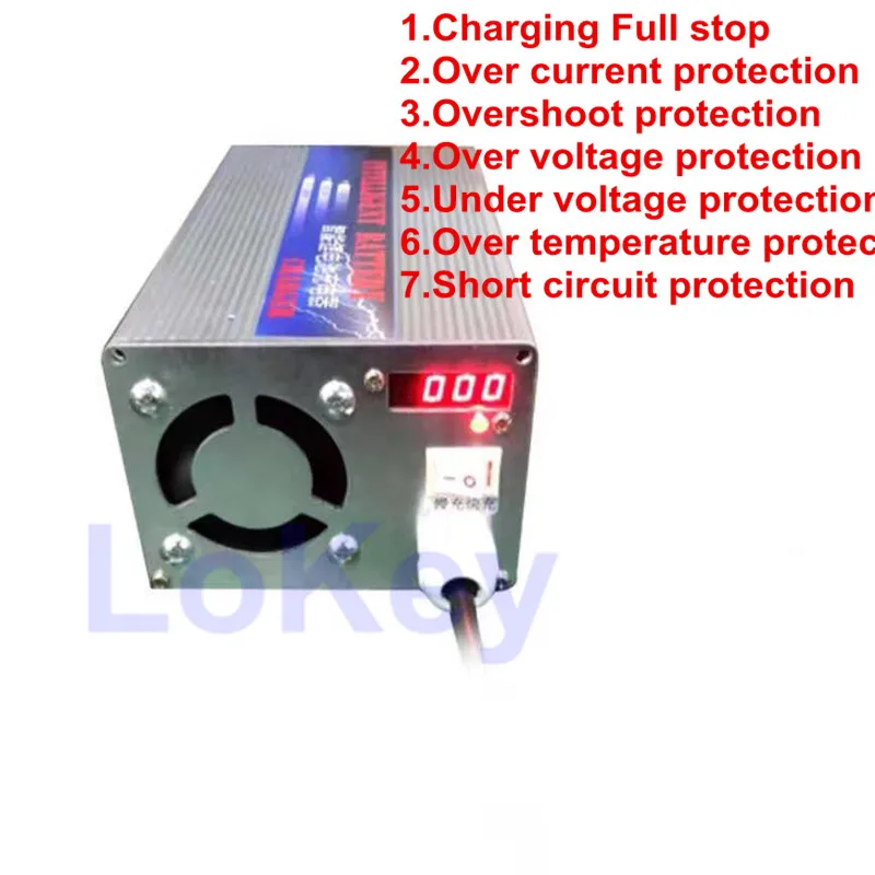 Inteligente com Display Lcd para Batterys Íon de Lítio Li-ion 24s 87.6v Lifepo4 Carregador Ajustável Lipo 72v 10a 15a 20s 84v - Image 3