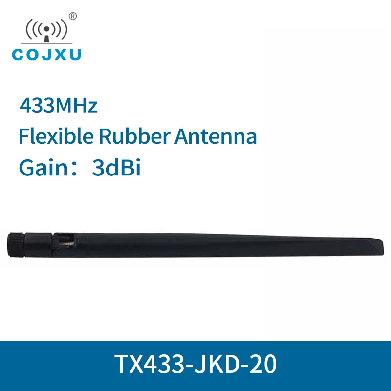 

Wifi Antenna 433MHz 3dBi 50 Ohm Flexible TX433-JKD-20 Rubber Antenna SMA-J Interface TPEE Wide Angle Pure Copper