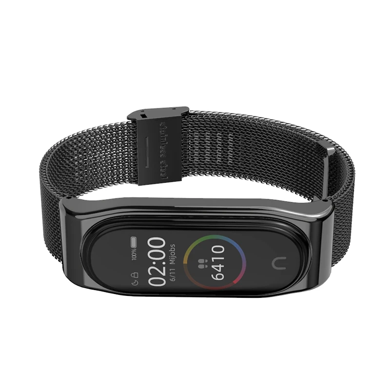 Браслет для Xiaomi Mi Band 3/4 металлический ремешок смарт часов MiBand 4 браслет из