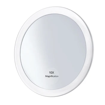 

FRCOLOR 10x Magnifying Make Up Mirror Round Mirror Folding Cosmetic Mirror Magnification Compact Mirror with 3 Suction Cups