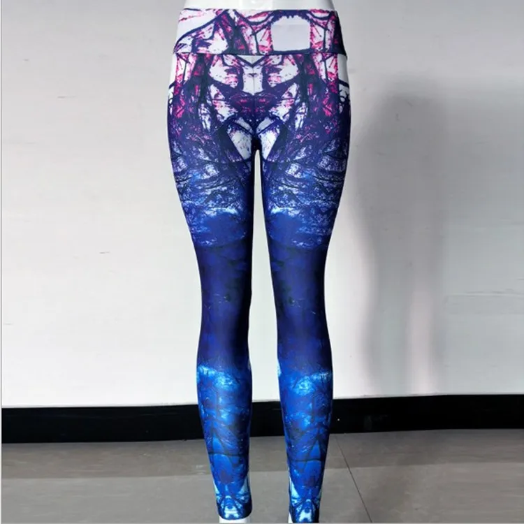 2019 Yoga Pants Women High Waist Print Sports Legging Fitness Gym Running Tights Female Athletic Breathable Pants