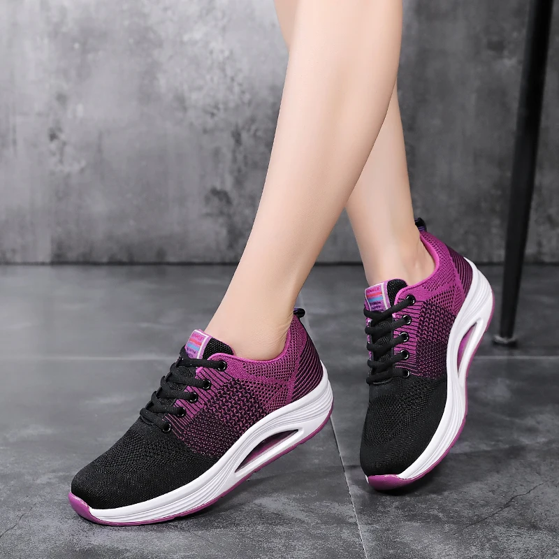 New Flying Weaving Mesh Air-permeable Square Dancing Shoes Sports Dancing Shoes Shaking Shoes Dancing Shoes Ghost Step Dancing S