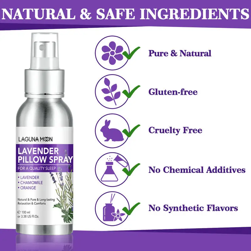 Natural and safe ingredients for aromatherapy spray