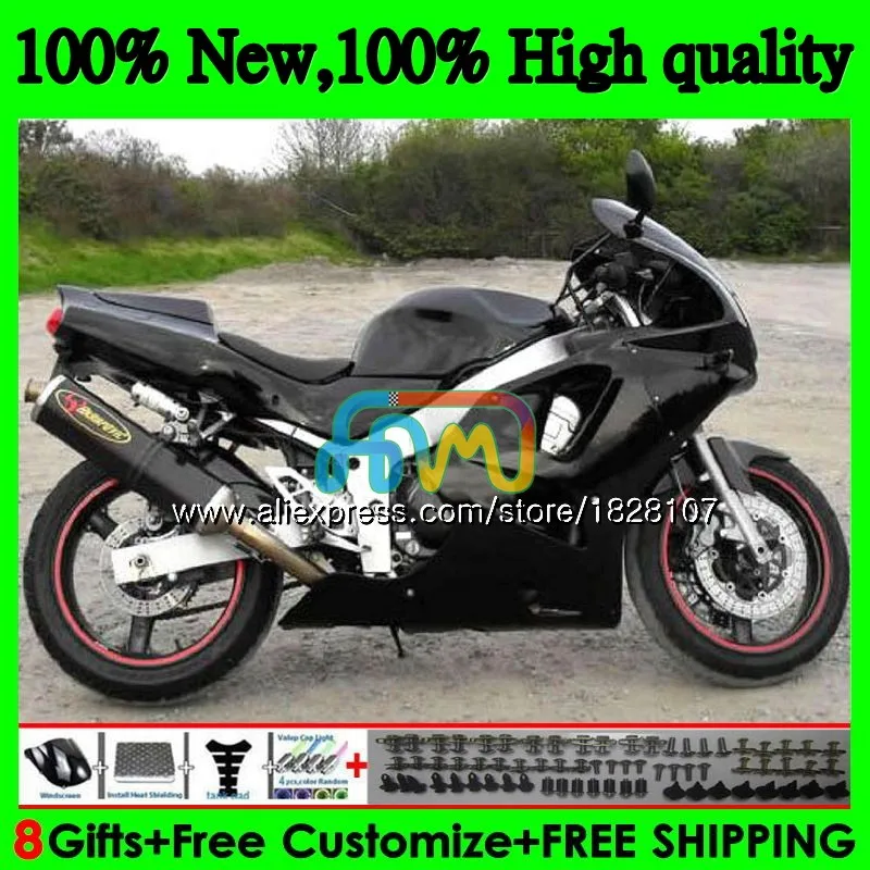Корпус для KAWASAKI ZX 636 600CC ZX-636 ZX636 ZX-6R 22BS. 19 ZX600 ZX 6R ZX6R 94 95 96 97 1994 1995 1996 глянцевый черный 1997 обтекатель