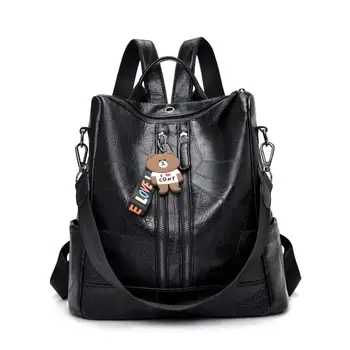 

2019 Vintage Women Backpack High Quality Youth Leather Backpacks for Teenage Girls Female School Shoulder Bag Bagpack mochila