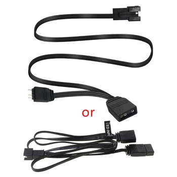 

ARGB 5V 3 Pin Extension Cable AURA MSI Motherboard Splitter Adapter for 5V Halos Light Strip Fan Random Delivery
