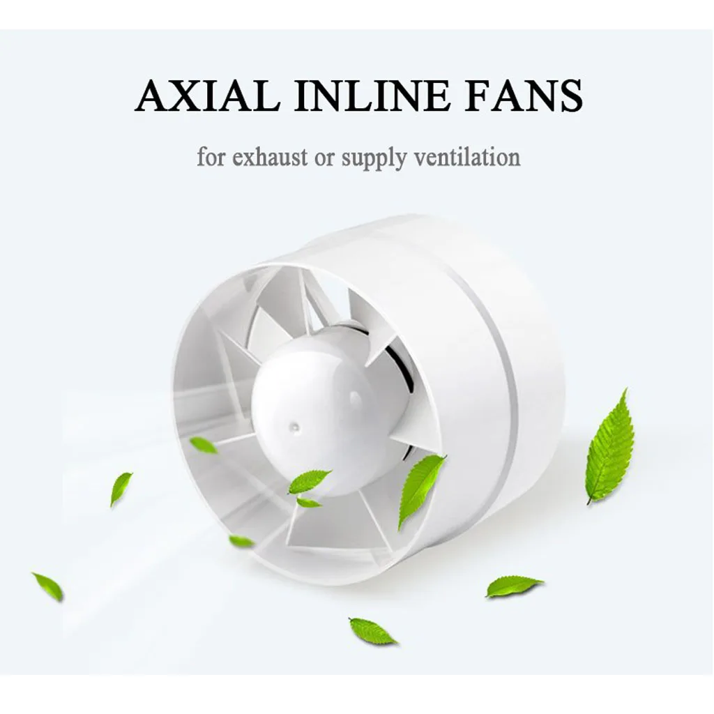 4 inch 100 CFM Inline Duct Booster Fan Exhaust Intake Ventilation for Boat Marine, Low Noise, White