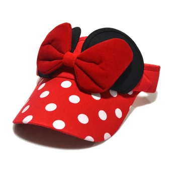 

Summer Cute Big Bow Dot Baseball Cap Kids Girls Cotton Empty Top Hat Children Visor Sun Hat