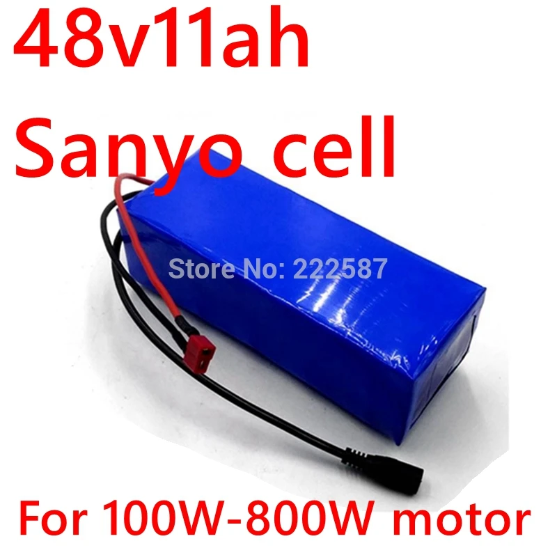 Литиевый аккумулятор для электровелосипеда SANYO 48 В 11 А · ч 500 Вт 750 10 | Спорт и