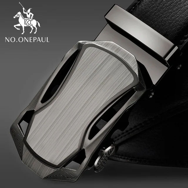 Брендовые черные ремни из NO.ONEPAUL кожи, роскошные мужские ремни с автоматической пряжкой, модные ремни для мужчин, популярные мужские кожаные ремни - Цвет: ZD20