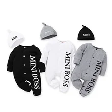 Barboteuse pour bébé garçon, barboteuse avec chapeau, vêtements à manches courtes et longues, collection printemps et été 2021