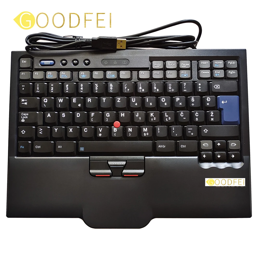 Подлинная для Lenovo ThinkPad 8845 SK8845 SK-8845CR UltraNav USB клавиатура Trackpoint Словенский 00MV975 01MP574