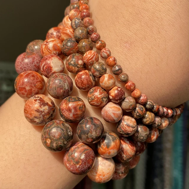 Natural Stone Beads 4-10mm Aquamarines Lava Opal Rose Quartzs Tiger Eye Moonstone Round Beads for Jewelry Making Diy Bracelet eopard skin Jasper