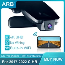 Kamera na deskę rozdzielczą dla Toyota C-HR CHR 2018-2021 ARB wideorejestrator samochodowy 4K 2.5K 2160P 1944P UHD WiFi Mini kamera bezprzewodowa przednia i tylna podwójne aparaty