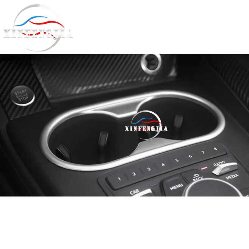 Для Audi A4 A5 B9 17-18 хромированная Центральная чашка держатель для воды рамка-декоратор крышка отделка