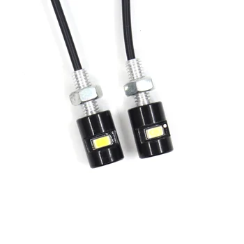 

2X Car and motorcycle Eagle eye light 12V 1W 6500K LED License Plate Lights Screw type 5630 1SMD Truck led bulb lamp