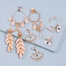 Artilady жемчужные серьги-гвоздики для женщин золотые яркие серьги украшения серьги от сглаза оболочка вечерние подарок Прямая