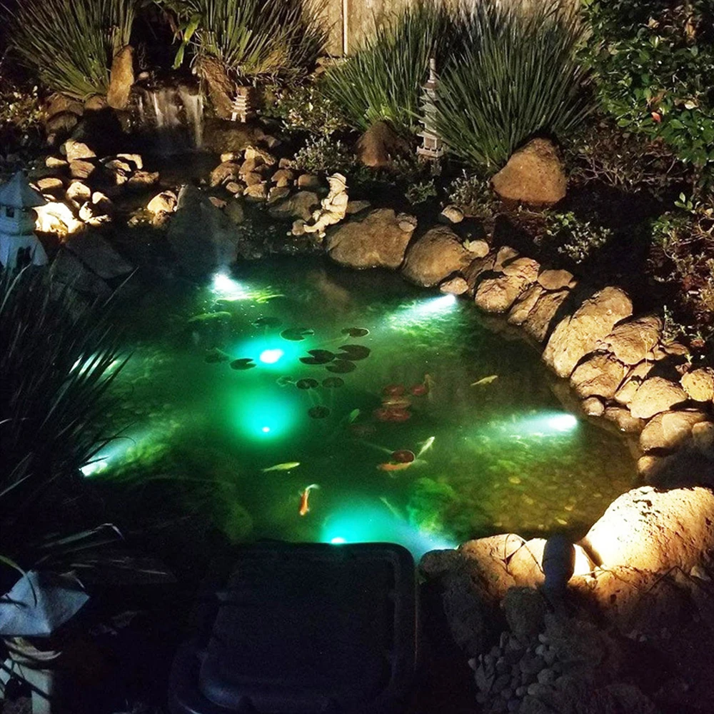 Description Picture 3 of itemIP68 solar RGB LED underwater lamp can be replaced spotlight swimming pool fountain pond aquarium lamp courtyard spotlights