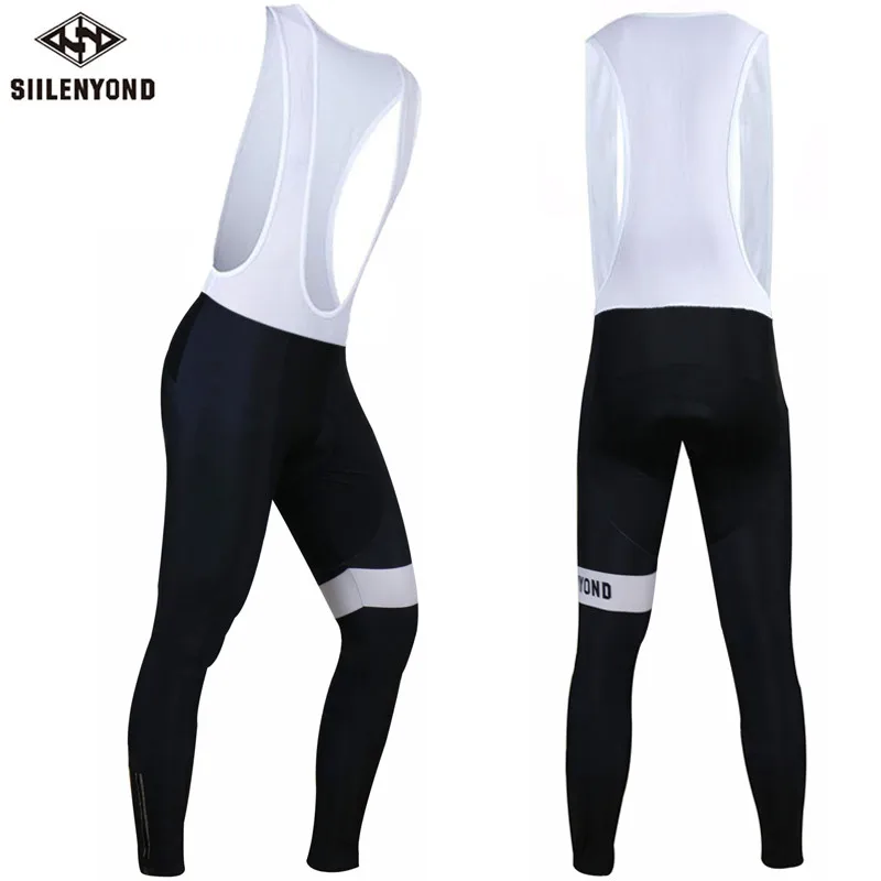 one piece bib pant Siilenyond зимние теплые велосипедные брюки, длинные штаны для велоспорта, зимние теплые велосипедные колготки Mtb ropa ciclismo hombre - Цвет: one piece bib pant